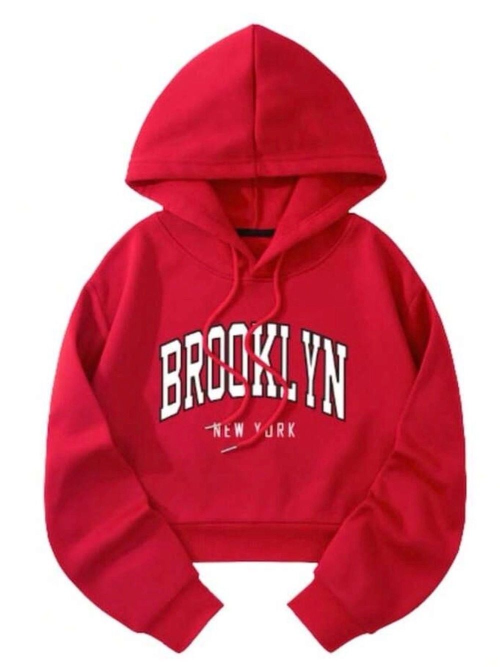 Red Brooklyn Graphic Hoodie Sweater